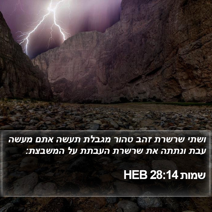 שמות 28:14 HEB Bible Study