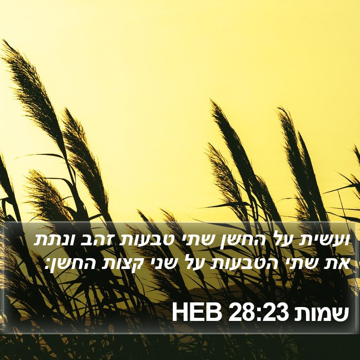 שמות 28:23 HEB Bible Study