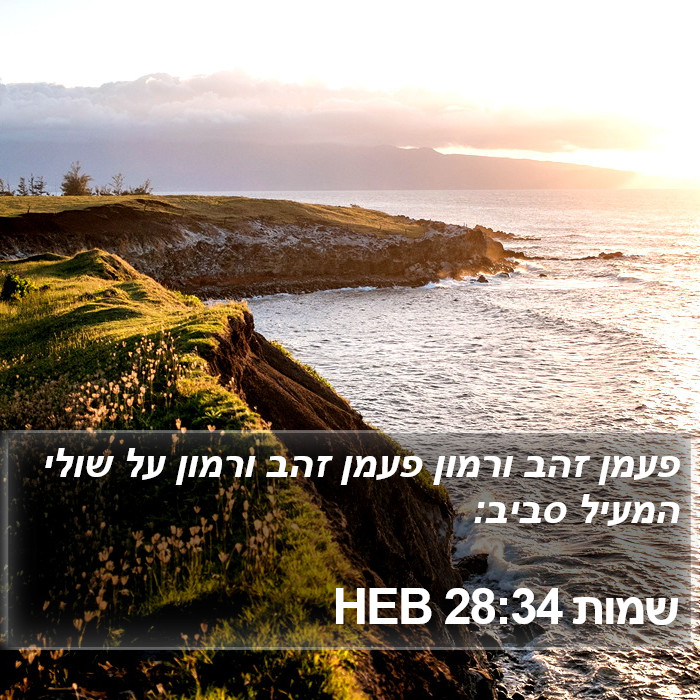 שמות 28:34 HEB Bible Study