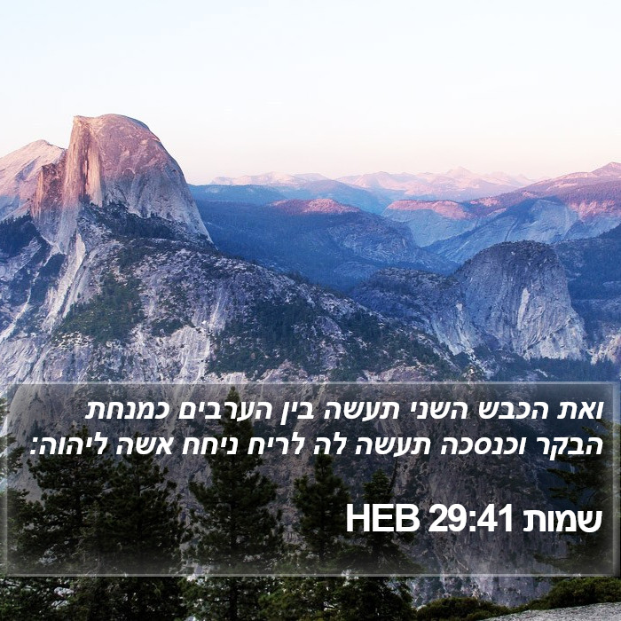 שמות 29:41 HEB Bible Study