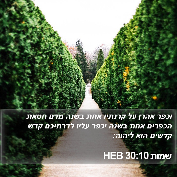 שמות 30:10 HEB Bible Study