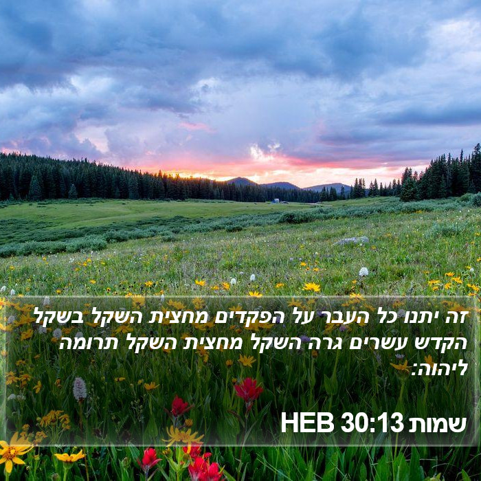 שמות 30:13 HEB Bible Study