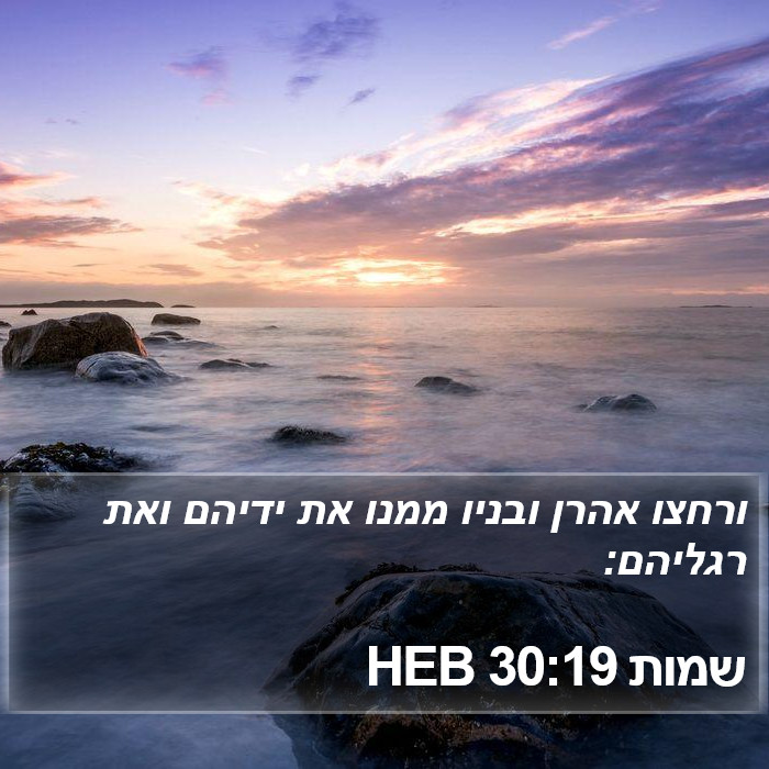 שמות 30:19 HEB Bible Study