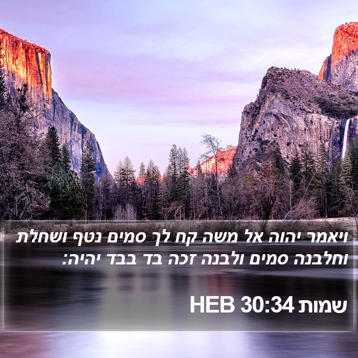 שמות 30:34 HEB Bible Study