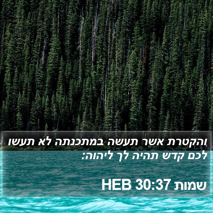 שמות 30:37 HEB Bible Study