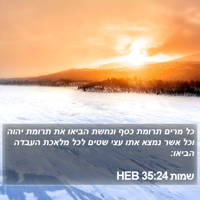 שמות 35:24 HEB Bible Study