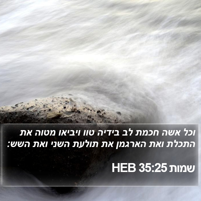 שמות 35:25 HEB Bible Study