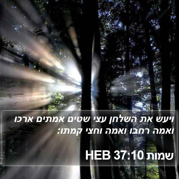 שמות 37:10 HEB Bible Study