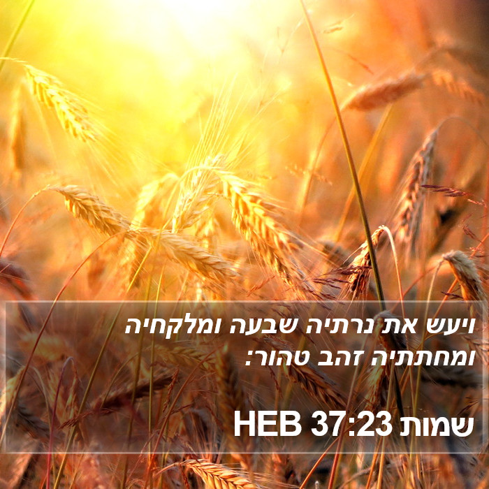 שמות 37:23 HEB Bible Study