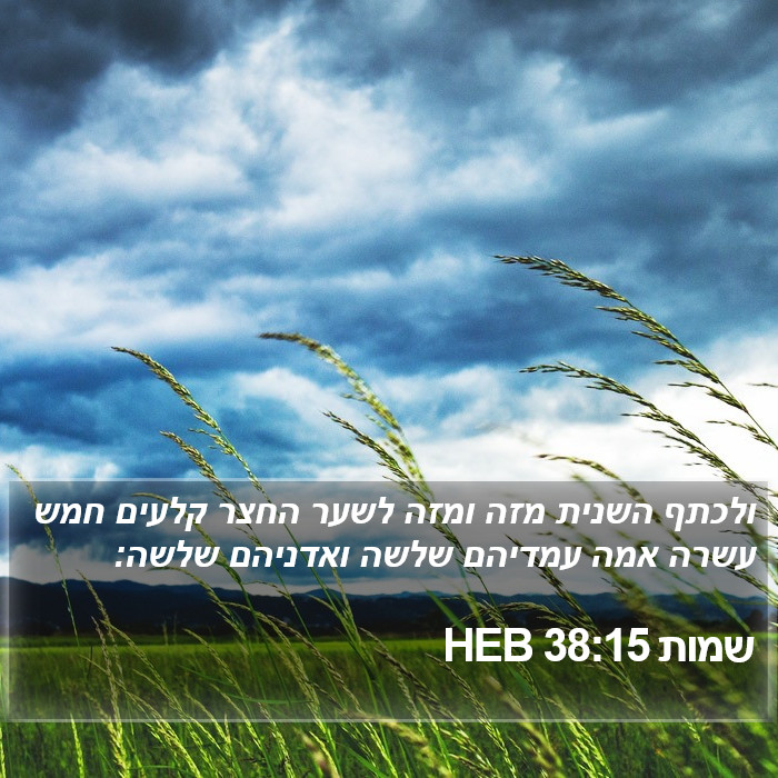 שמות 38:15 HEB Bible Study