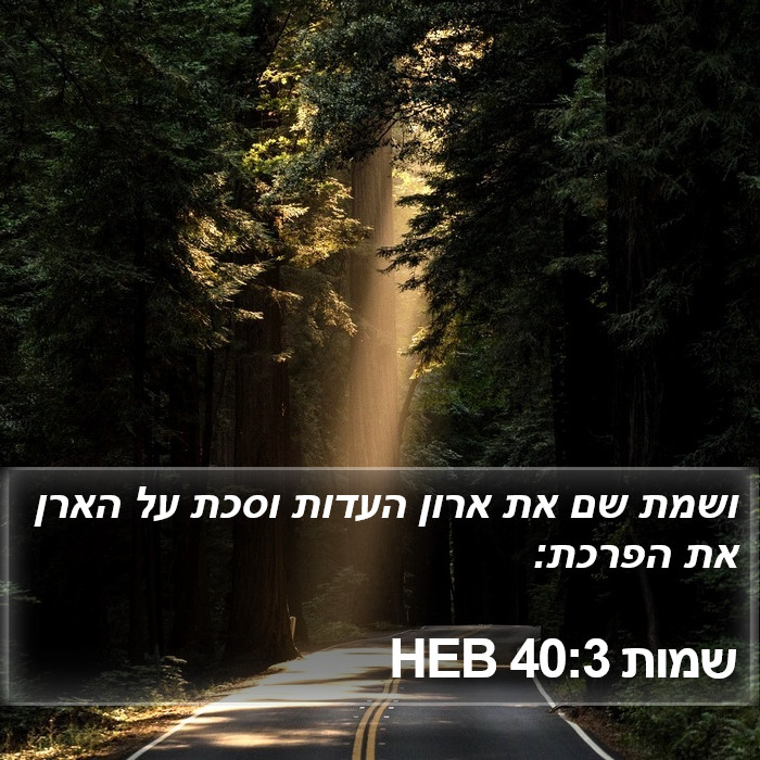 שמות 40:3 HEB Bible Study