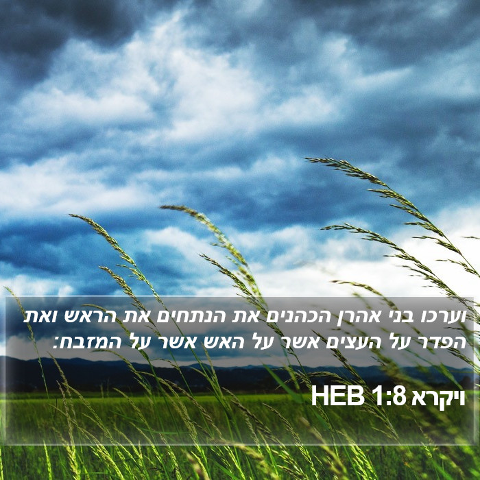 ויקרא 1:8 HEB Bible Study