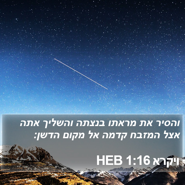 ויקרא 1:16 HEB Bible Study