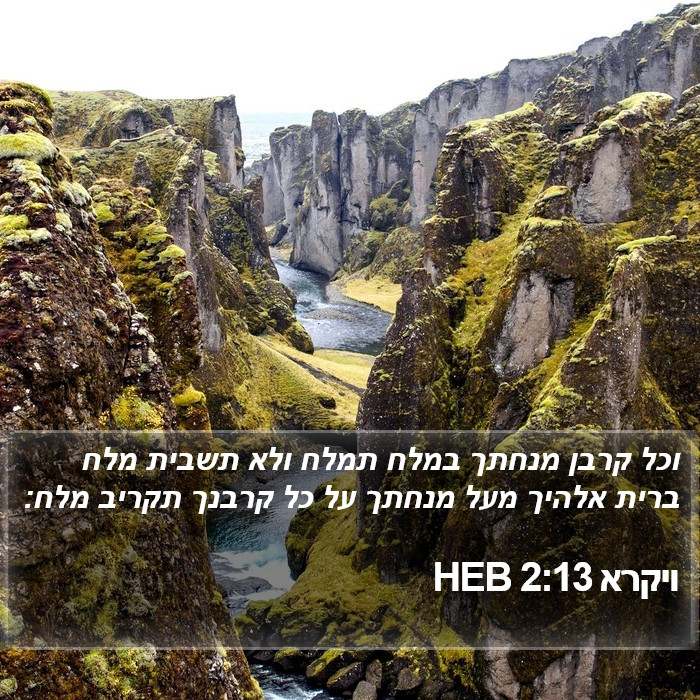 ויקרא 2:13 HEB Bible Study