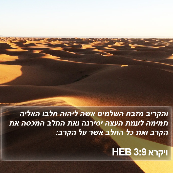 ויקרא 3:9 HEB Bible Study