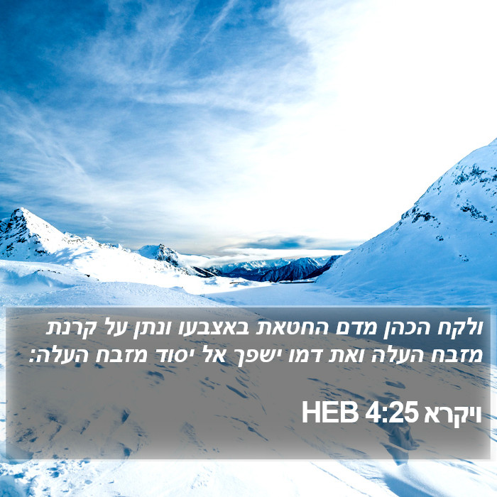 ויקרא 4:25 HEB Bible Study