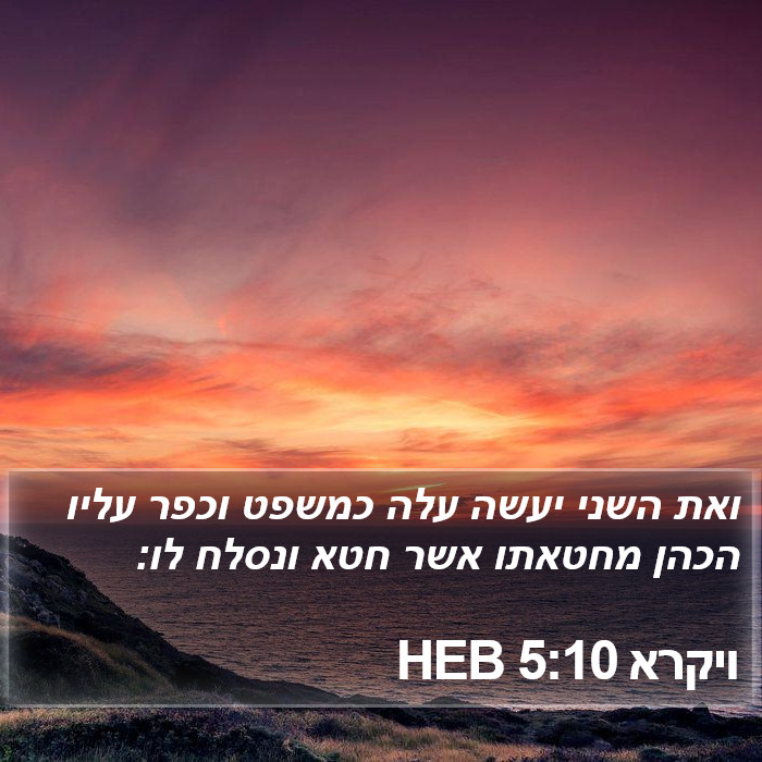 ויקרא 5:10 HEB Bible Study