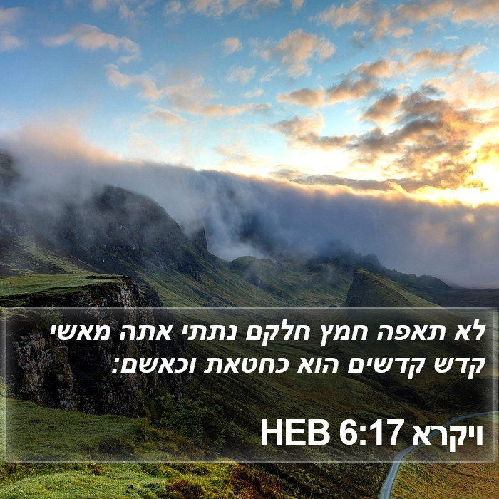 ויקרא 6:17 HEB Bible Study