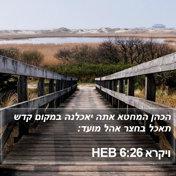 ויקרא 6:26 HEB Bible Study