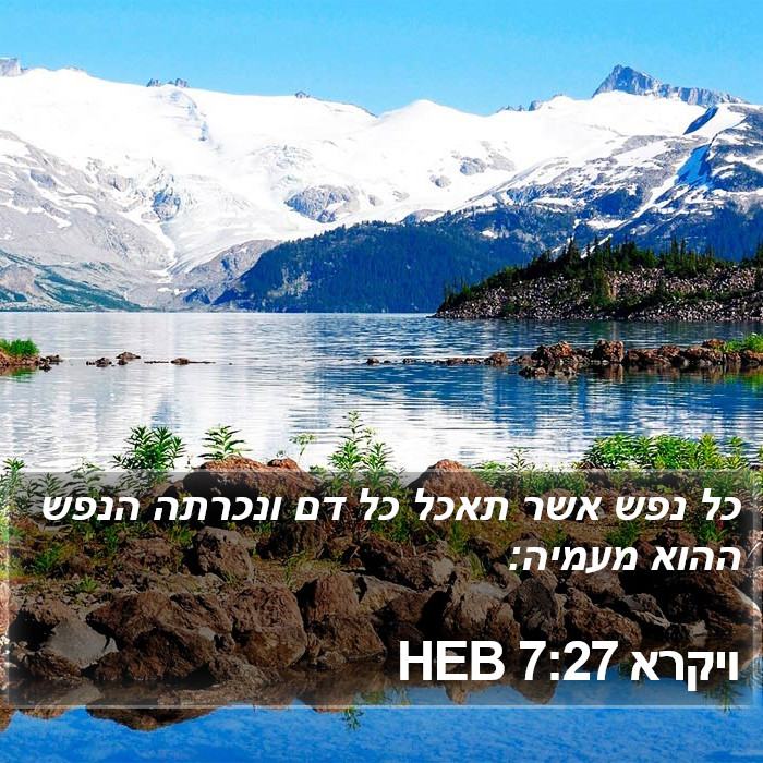 ויקרא 7:27 HEB Bible Study