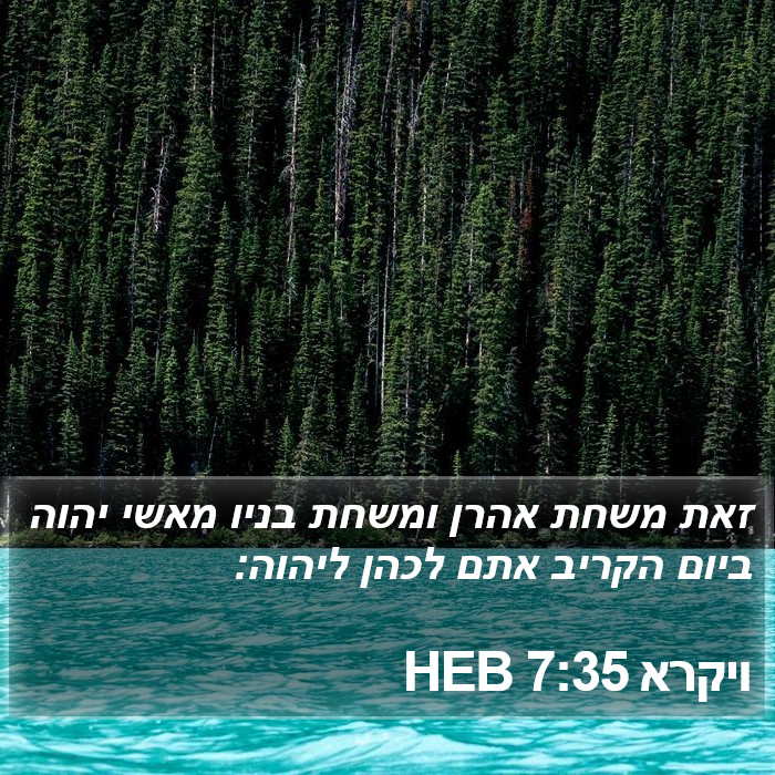 ויקרא 7:35 HEB Bible Study