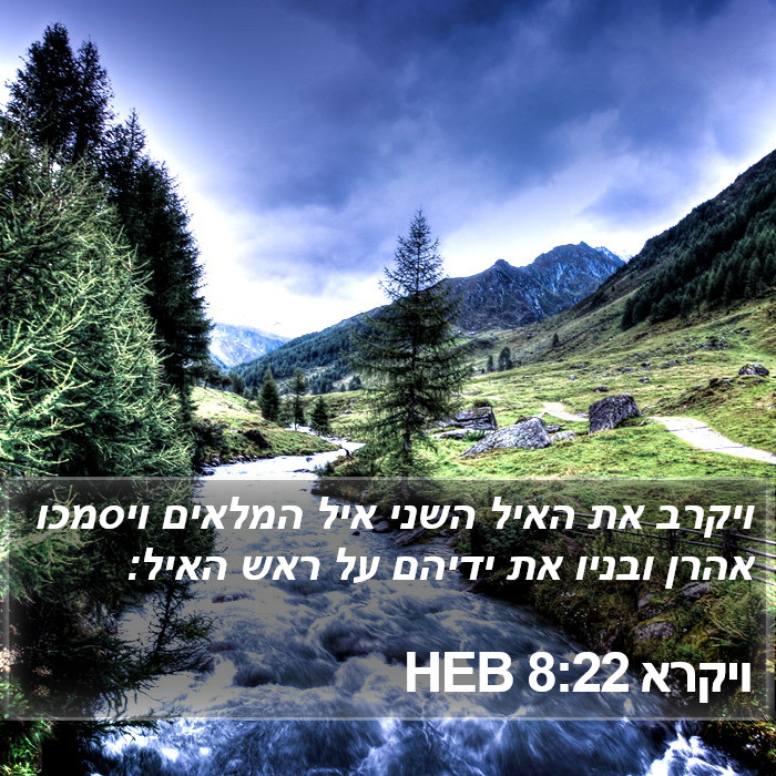 ויקרא 8:22 HEB Bible Study