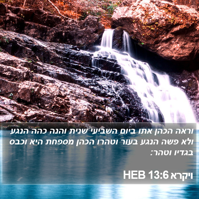 ויקרא 13:6 HEB Bible Study