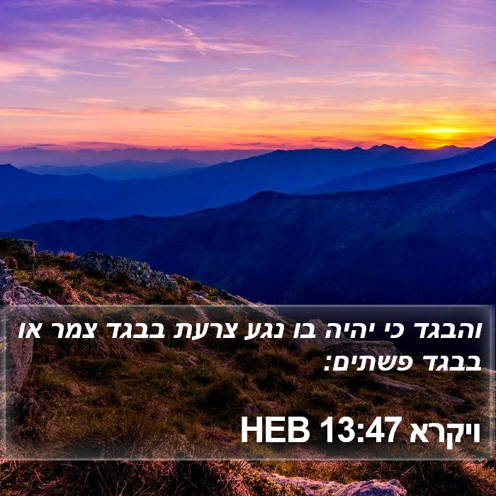 ויקרא 13:47 HEB Bible Study