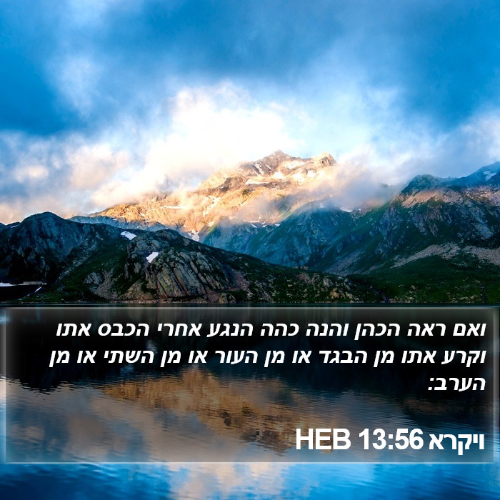 ויקרא 13:56 HEB Bible Study