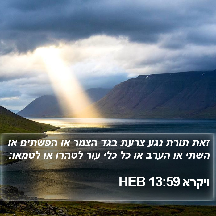 ויקרא 13:59 HEB Bible Study