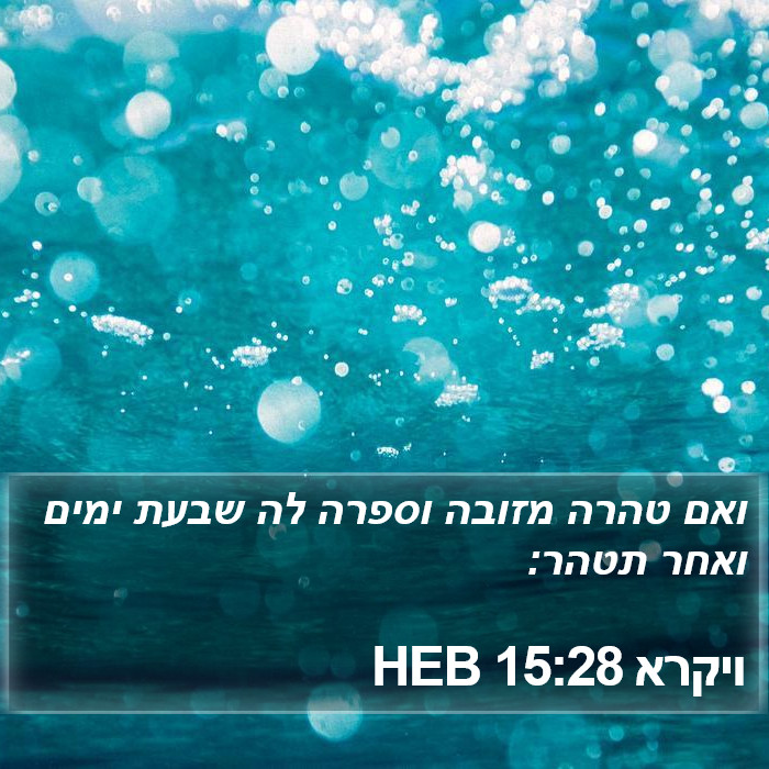 ויקרא 15:28 HEB Bible Study