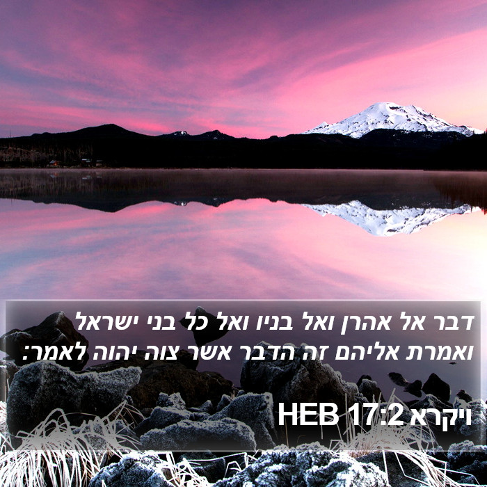 ויקרא 17:2 HEB Bible Study