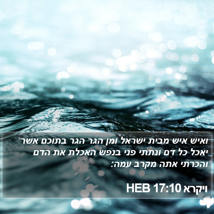 ויקרא 17:10 HEB Bible Study