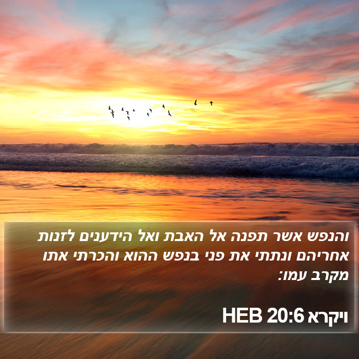 ויקרא 20:6 HEB Bible Study