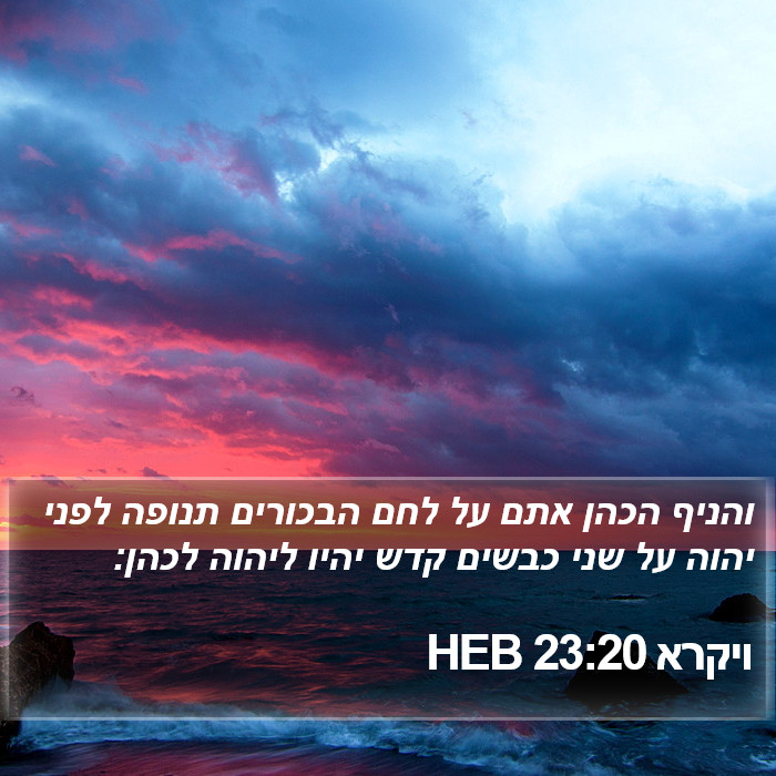 ויקרא 23:20 HEB Bible Study