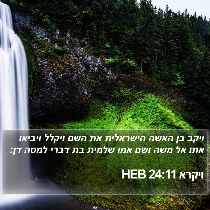 ויקרא 24:11 HEB Bible Study