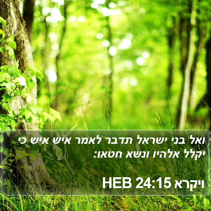 ויקרא 24:15 HEB Bible Study