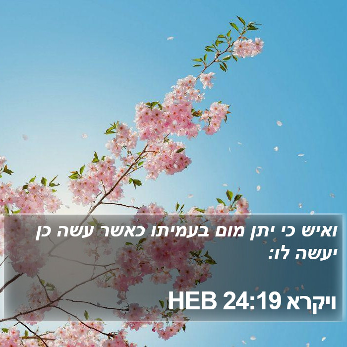 ויקרא 24:19 HEB Bible Study