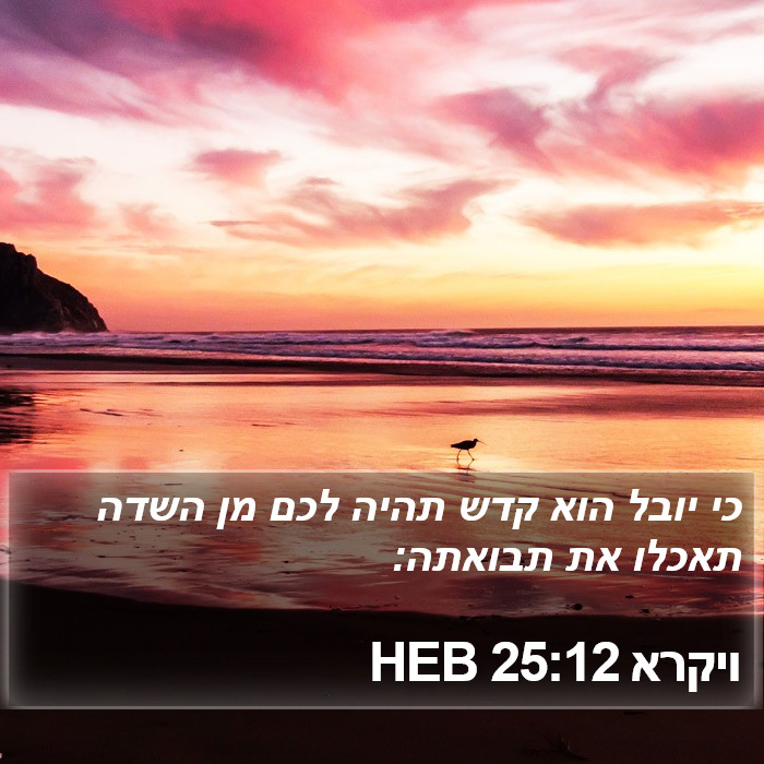 ויקרא 25:12 HEB Bible Study