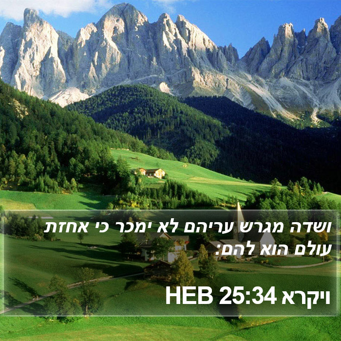 ויקרא 25:34 HEB Bible Study