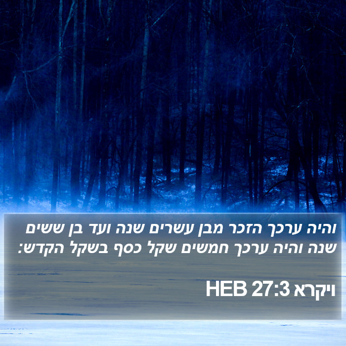 ויקרא 27:3 HEB Bible Study