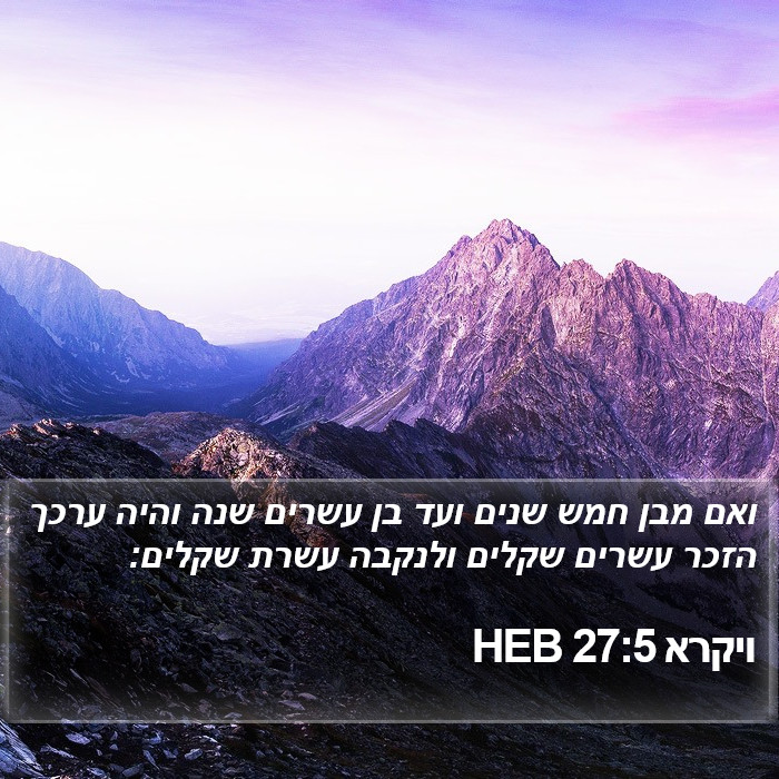 ויקרא 27:5 HEB Bible Study