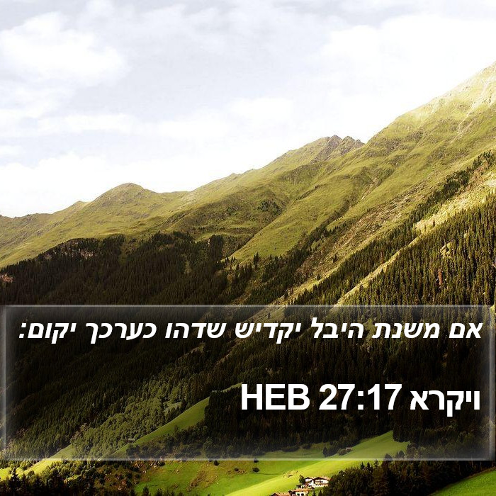 ויקרא 27:17 HEB Bible Study