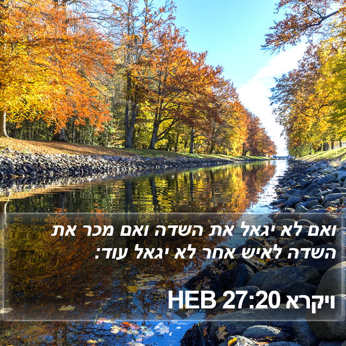 ויקרא 27:20 HEB Bible Study