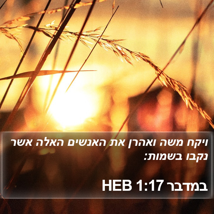 במדבר 1:17 HEB Bible Study