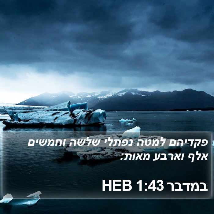 במדבר 1:43 HEB Bible Study