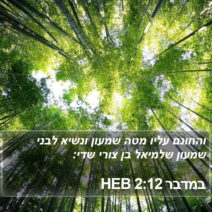 במדבר 2:12 HEB Bible Study