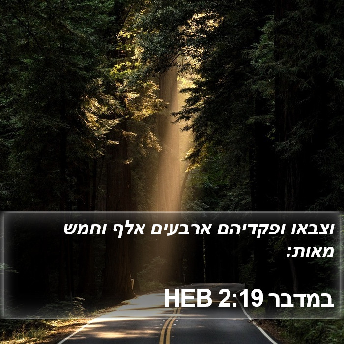 במדבר 2:19 HEB Bible Study