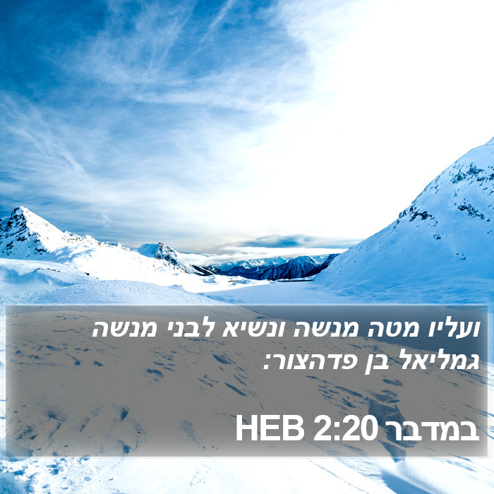 במדבר 2:20 HEB Bible Study