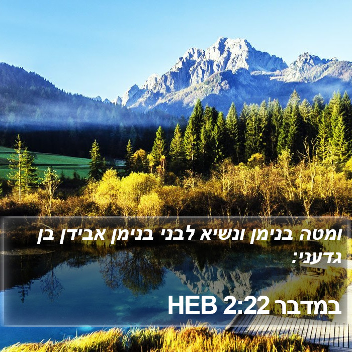 במדבר 2:22 HEB Bible Study